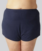 Bamboe nachtshorts in marineblauw voor dames