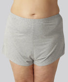 Bamboe nachtshorts in lichtgrijs voor dames