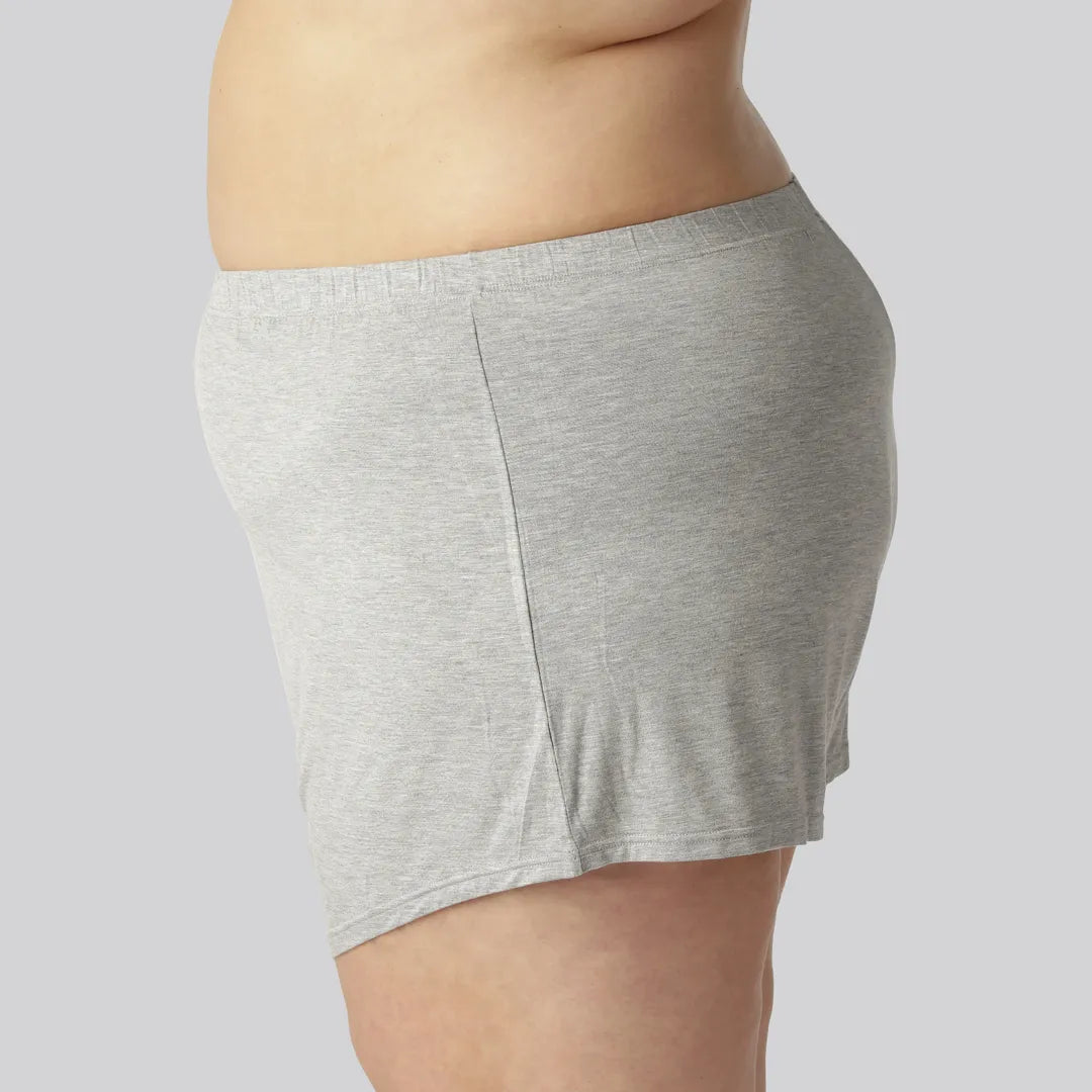 Bamboe nachtshorts in lichtgrijs voor dames