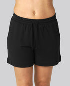 Zwarte, alledaagse shorts van bamboe voor dames