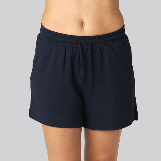 Damesshorts van bamboe voor dagelijks gebruik in marineblauw
