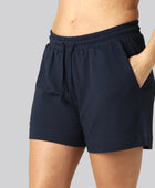 Damesshorts van bamboe voor dagelijks gebruik in marineblauw