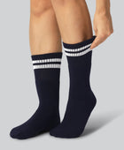 Dames tennissokken van bamboe in marineblauw