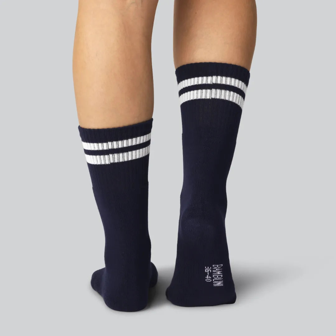 Dames tennissokken van bamboe in marineblauw