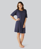 Bamboe nachthemd in marineblauw voor dames