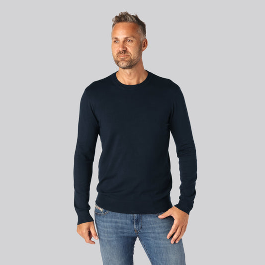 Bamboe gebreide trui in marineblauw