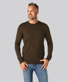 Bamboe gebreide trui in bruin voor heren