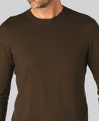 Bamboe gebreide trui in bruin voor heren