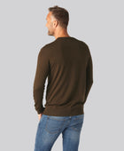 Bamboe gebreide trui in bruin voor heren