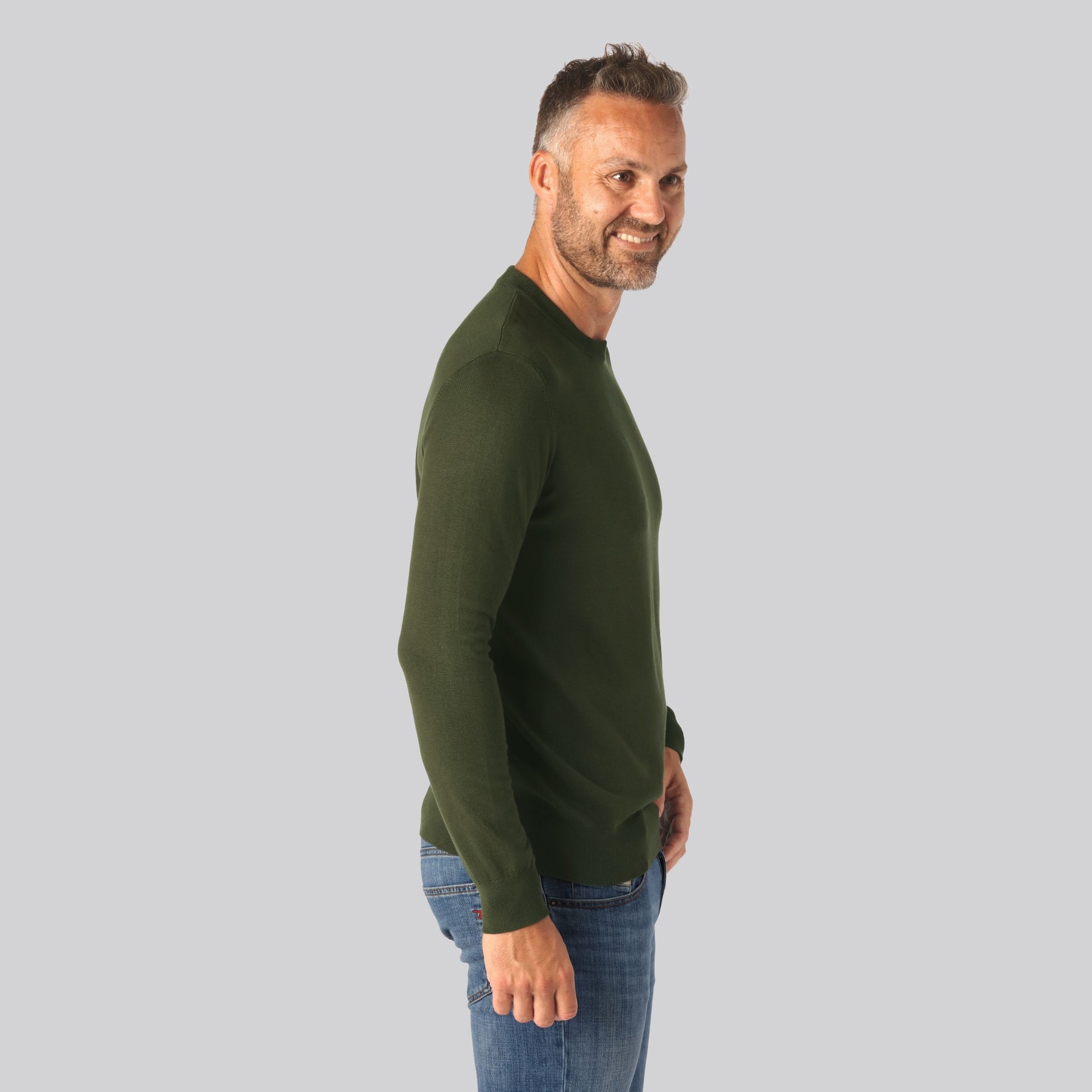 Bamboe gebreide truien in groen voor heren