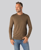 Bamboe gebreide trui in zandkleur voor heren