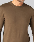 Bamboe gebreide trui in zandkleur voor heren