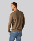 Bamboe gebreide trui in zandkleur voor heren