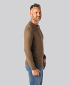 Bamboe gebreide trui in zandkleur voor heren