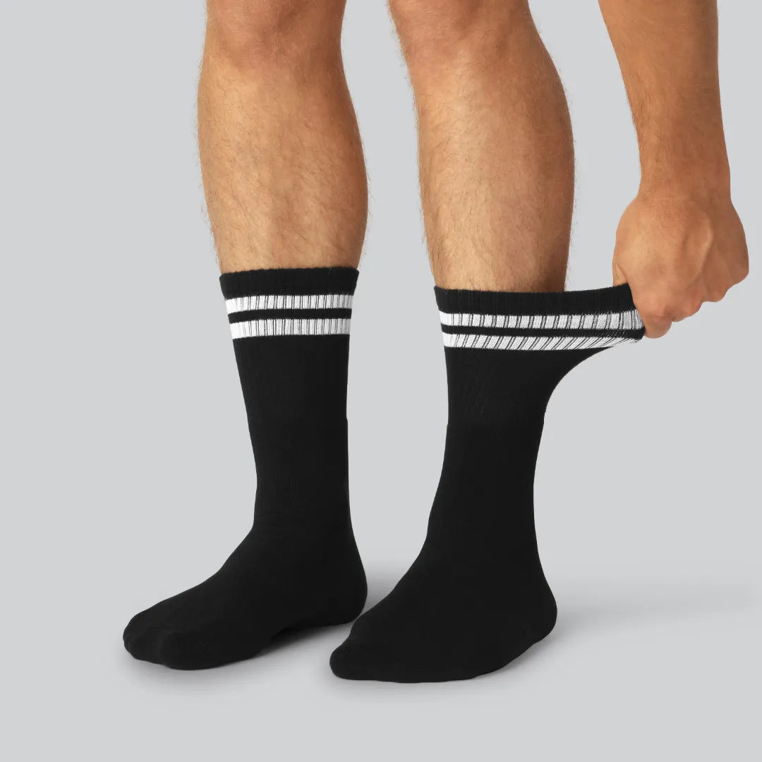 Bamboe tennissokken in zwart voor heren