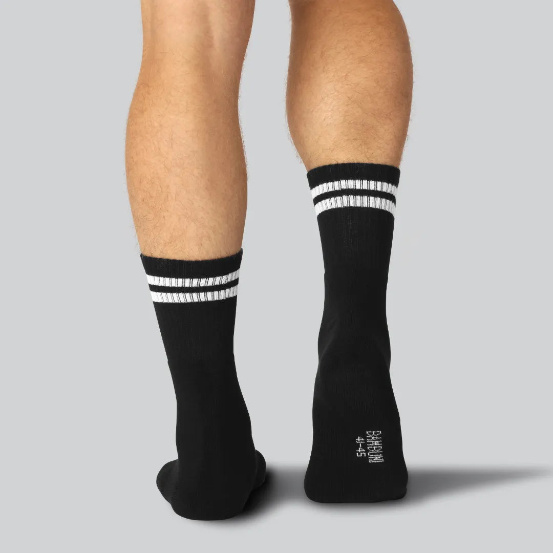 Bamboe tennissokken in zwart voor heren