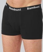 Bamboe onderbroek met membraan in zwart voor heren