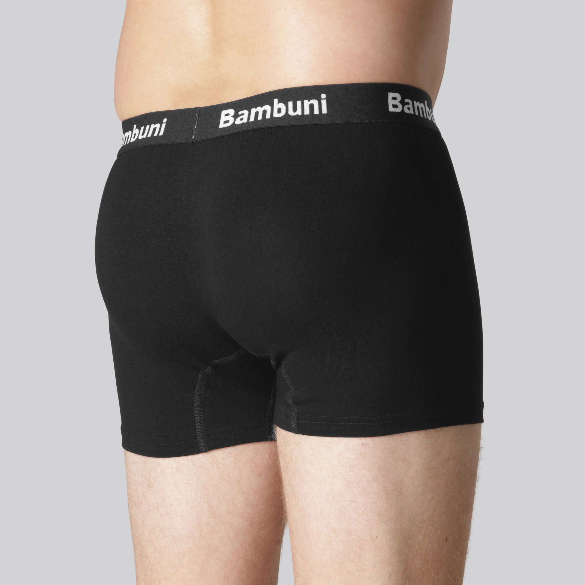 Bamboe onderbroek met membraan in zwart voor heren