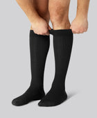 Bamboe compressiekousen in zwart voor heren