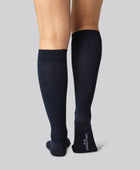 Compressiekousen van bamboe in marineblauw voor dames