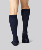 Compressiekousen van bamboe in marineblauw voor heren