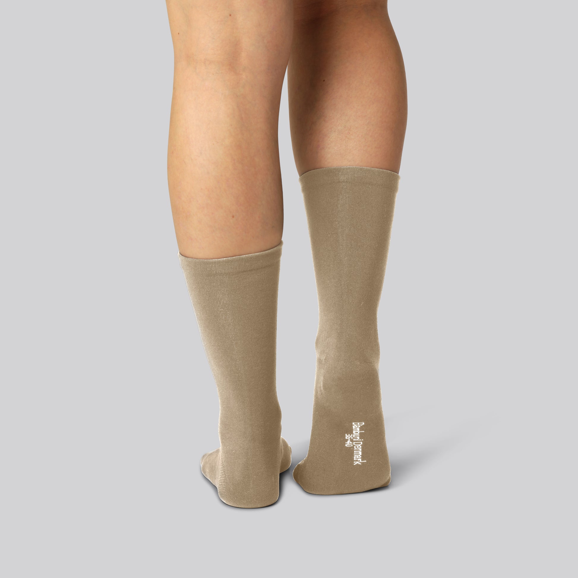 Bamboe sokken zonder elastiek in beige voor dames