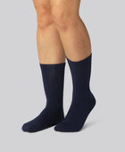 Bamboe sokken zonder elastiek in marineblauw voor dames