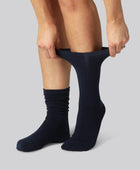 Bamboe sokken zonder elastiek in marineblauw voor dames