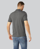 Bamboe polo in donkergrijs voor heren