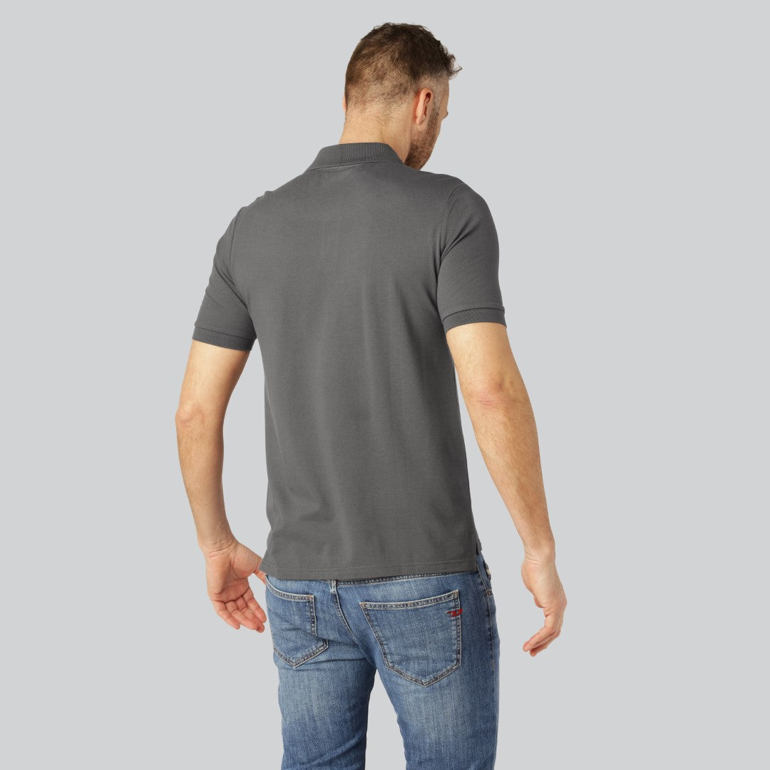 Bamboe polo in donkergrijs voor heren