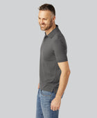 Bamboe polo in donkergrijs voor heren