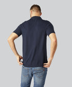 Bamboe polo in marineblauw voor heren