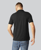 Bamboe polo in zwart voor heren