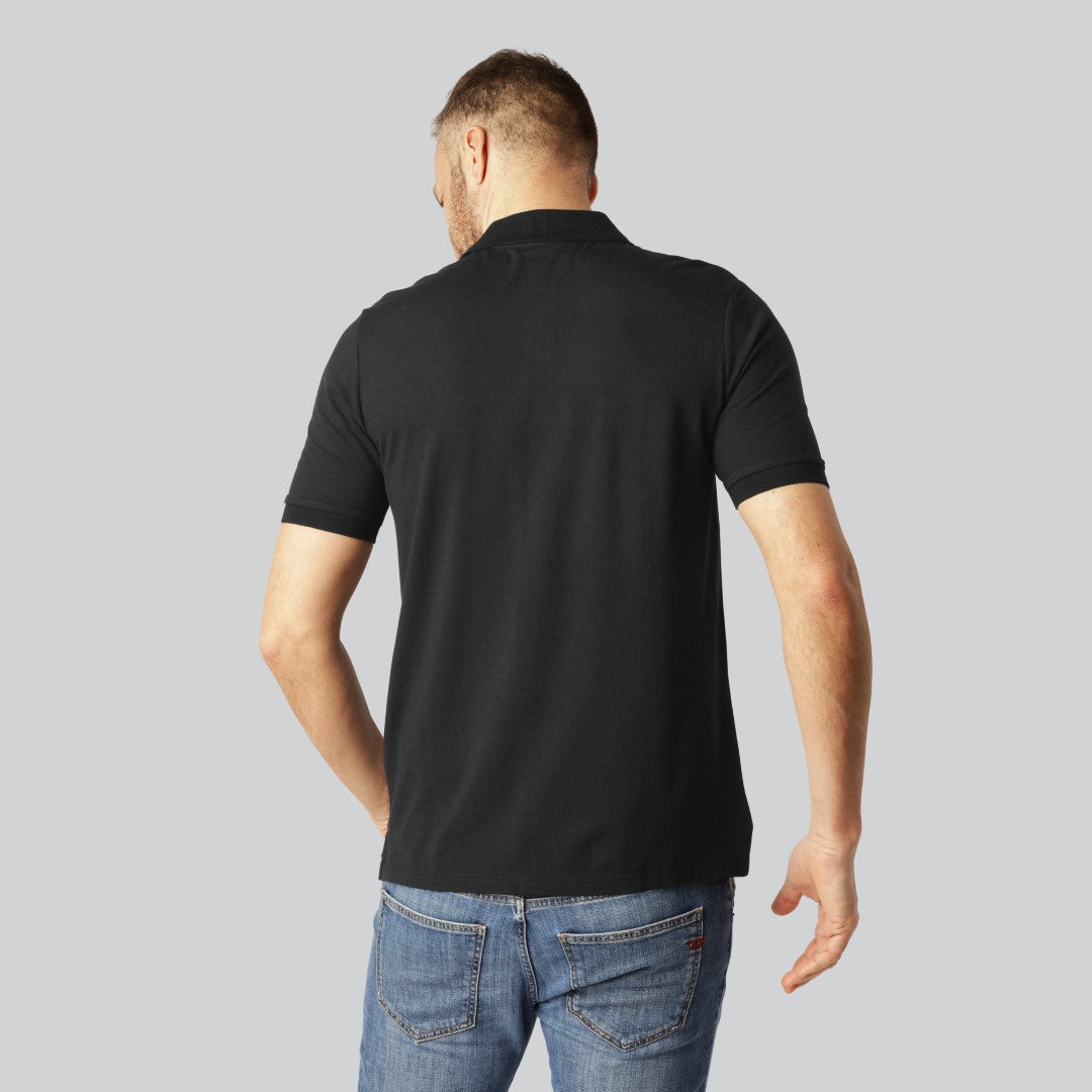 Bamboe polo in zwart voor heren