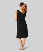 Bamboe nachthemd met brede bandjes in zwart