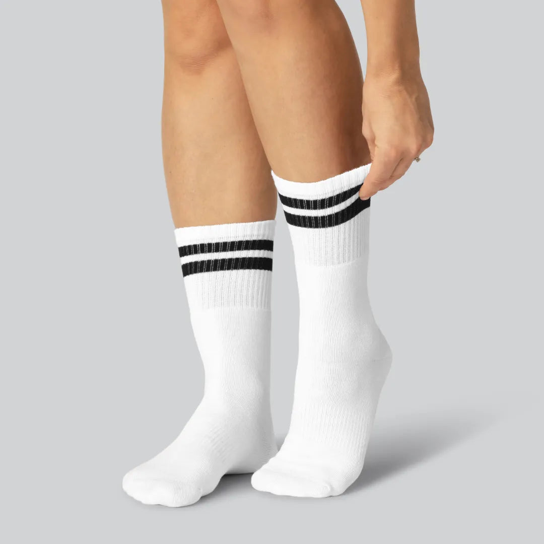 Witte bamboe tennissokken voor dames