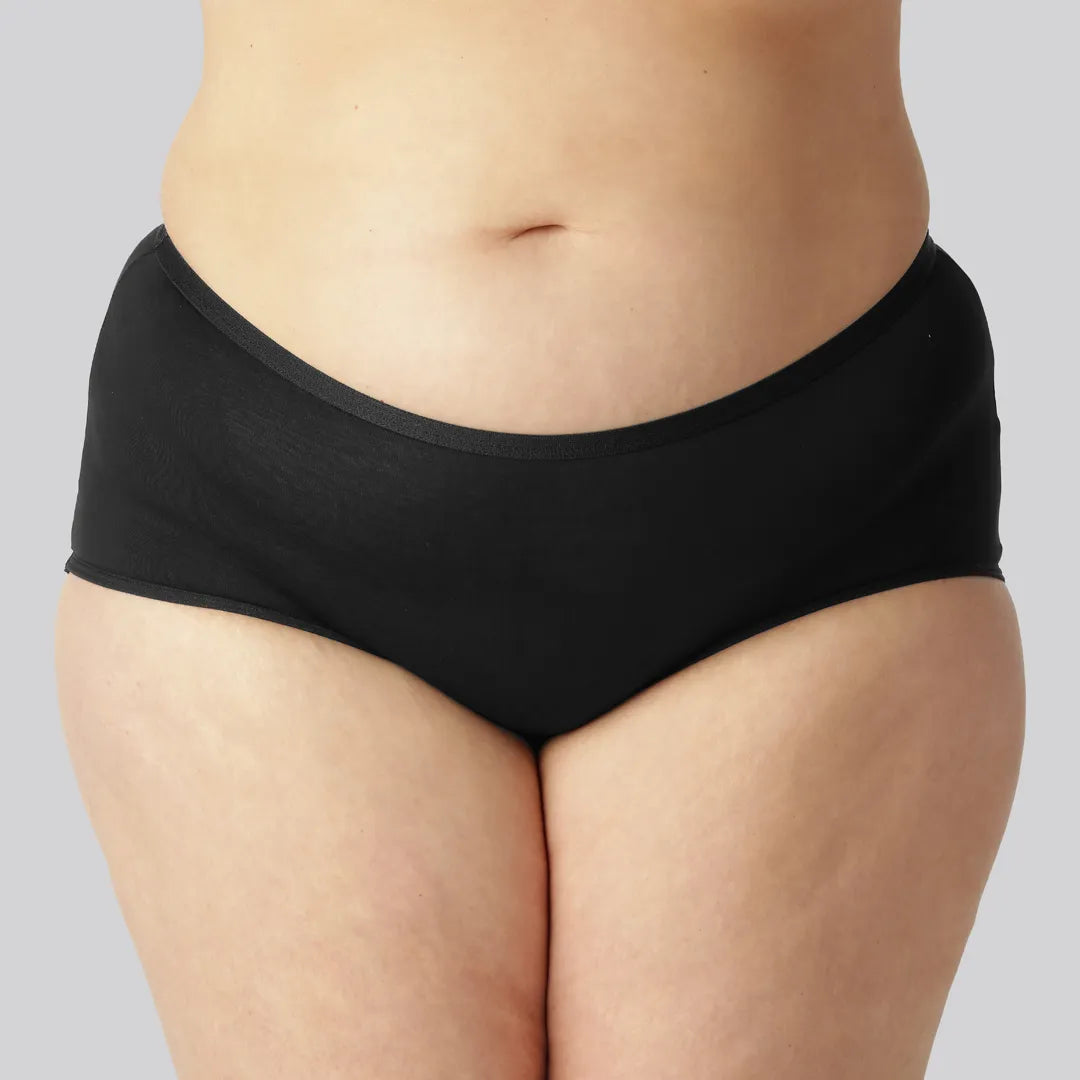 Hipster slipje van bamboe in zwart