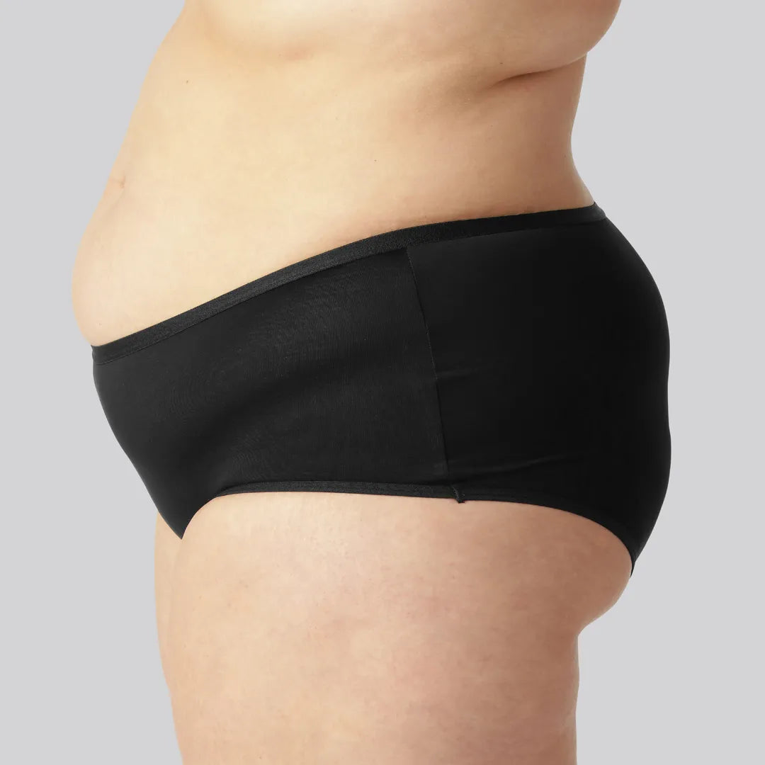 Hipster slipje van bamboe in zwart