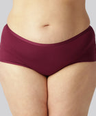 Hipster slipje van bamboe in bordeauxrood