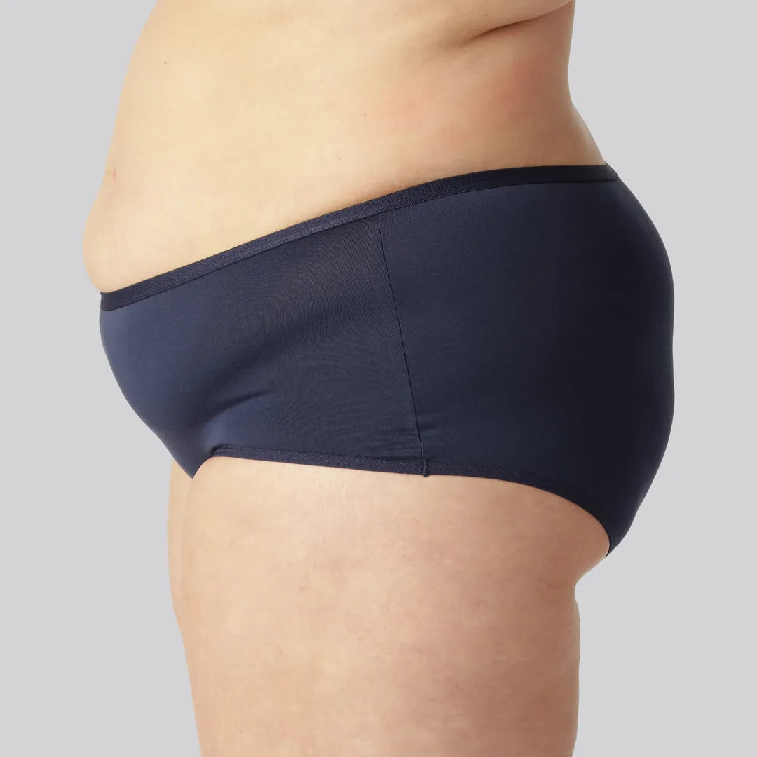 Hipster slip van bamboe in marineblauw