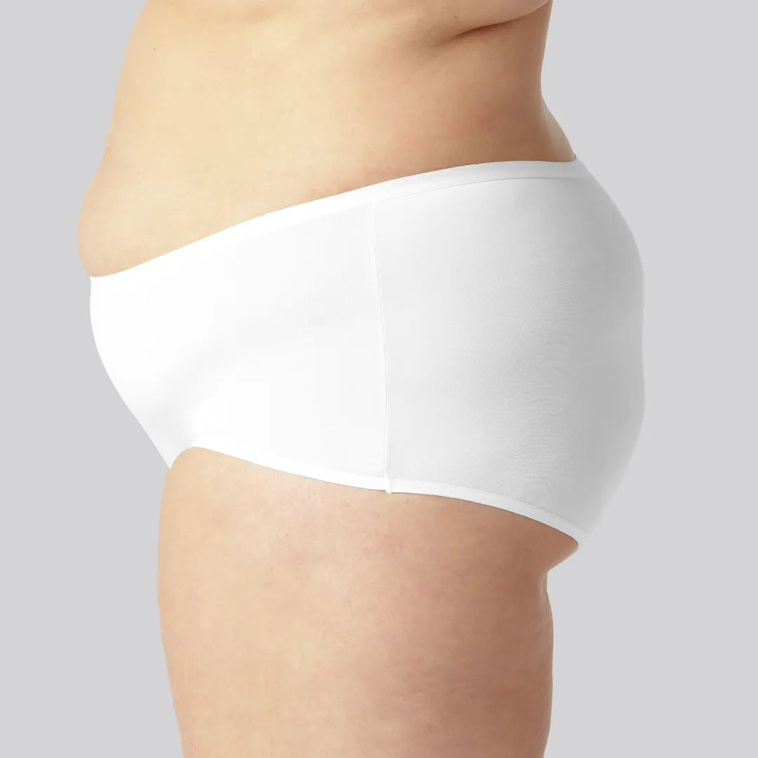 Hipster slipje van bamboe in het wit