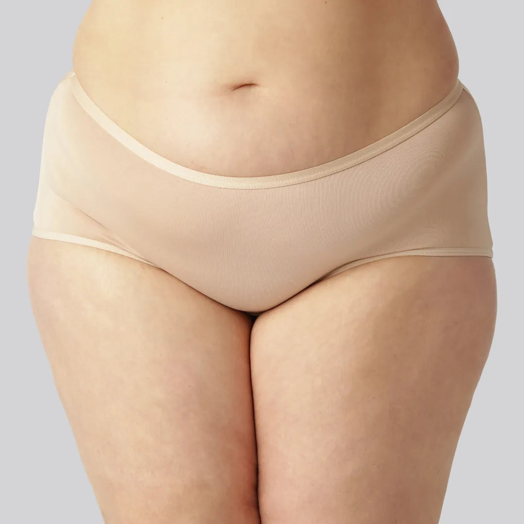 Hipster slipje van bamboe in beige