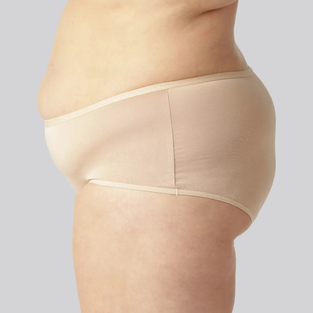 Hipster slipje van bamboe in beige