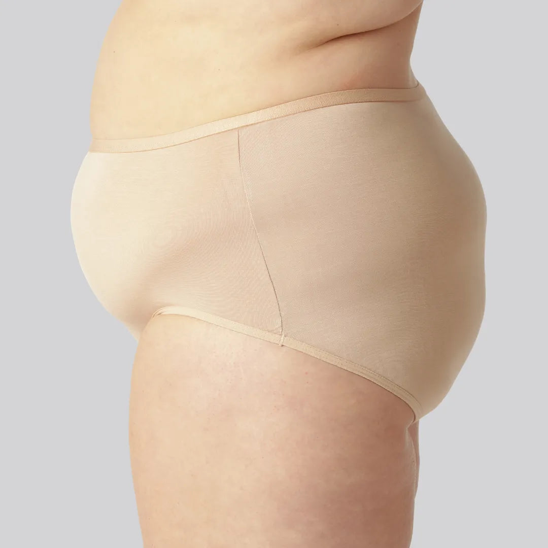 Bamboe maxi slip in beige