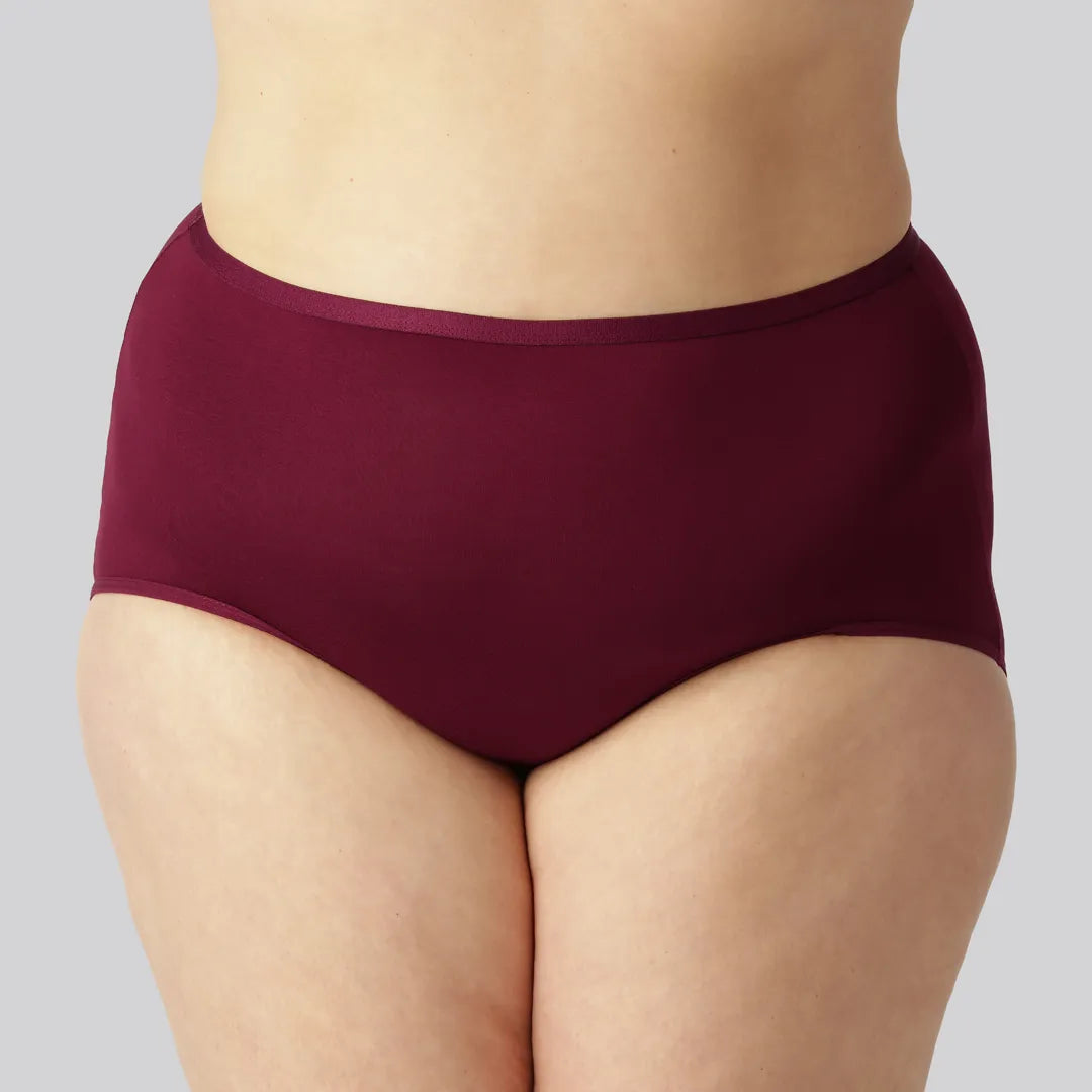 Bamboe maxi slip in bordeauxrood