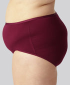 Bamboe maxi slip in bordeauxrood