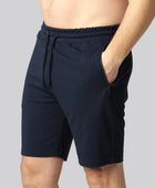 Bamboe shorts in marineblauw voor heren