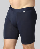 Bamboe onderbroek in marineblauw met extra lange pijpen voor mannen