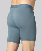 Bamboe onderbroek in staalblauw met extra lange pijpen voor mannen