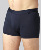 Bamboe slip in marineblauw met marineblauwe elastische band voor heren